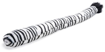 Beeztees Dschungel Zebraschwanz, Hundespielzeug, Plüsch, Schwarz/Weiß, 50x6x5 cm