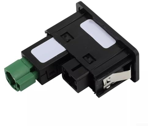 per CARPLAY MDI USB AUX Switch Cablaggio di controllo per Golf 7 MIB2 con adattatore AMI compatibile con OEM 5G0035222E Pulsante interno in plastica nera Parte di ricambio