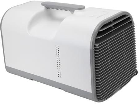 SIXRUN Acondicionador de Aire Portátil, Ventilador de Enfriamiento 4500BTU 420W con Control de Voz, Remoto, para Camping RV Habitación (Enchufe europeo 220V)