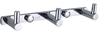 Aothpher Brass Bathroom Towel Hook Rail/Rack with 3 Hangers Wall Mounted Door Hook for Cloth Hat and Towel