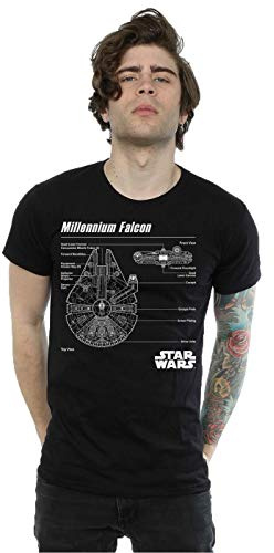 Star Wars Men's Yoda Green Face T-Shirt Medium Black