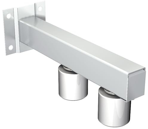 Guide haut réglable à visser pour portail coulissant, 2 olives Ø40 H60 mm