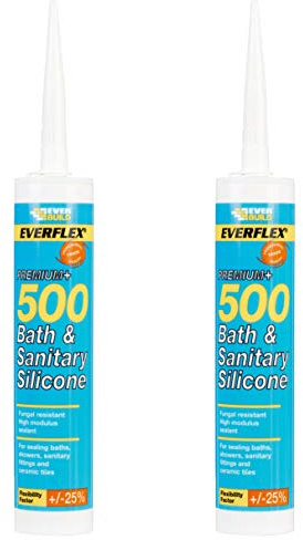 Everbuild 500CL Bath and Sanitary Silicone Sealant 500 310 ml - Clear (2)