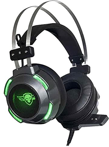 SPIRIT OF GAMER - Elite-H30 - Gamer Audio Headset - Micrófono - Retro Cool Green LED Lighting - Compatible multiplataforma PC / PS4 / XBOX ONE/Switch