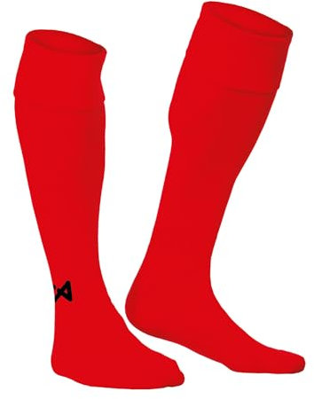 Asioka Unisex 200/10 Fußballstrümpfe, rot, 32-36