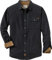 Legendary Whitetails Men's Buck Camp Flannel, Long Sleeve Plaid Button Down Casual Shirt, Corduroy Cuffs, Black Heather, Medium