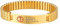 PROSTEEL Armband für Männer Frauen personalisiert 18k vergoldet Name Texte Gravur Medical Alert ID SOS Notfall Armreif 21cm 12mm Manschette Armband für Geburtstag(gold)