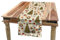 ABAKUHAUS Weihnachten Tischläufer, Cartoon Bäume Glocken, Esszimmer Küche Rechteckiger Dekorativer Tischläufer, 40 x 300 cm, Eierschalenfarben Olivengrün
