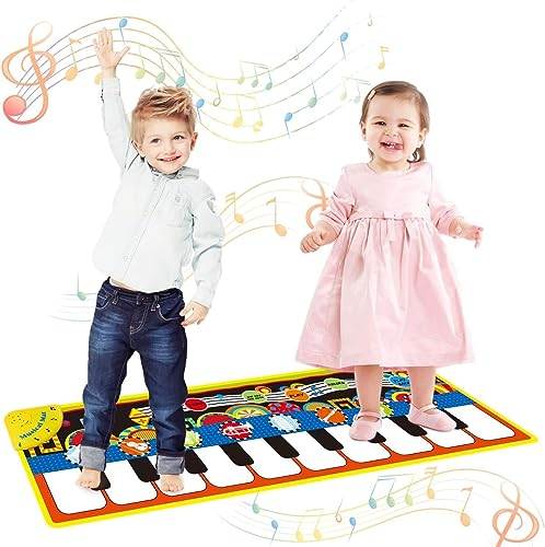 Jouet pour bébé à partir de 1 an - Tapis musical pour enfants à partir de 1 an - Cadeau 1 an - Garçon - Anniversaire fille garçon à partir de 2 3 4 ans - Cadeau de Noël pour fille - Tapis de piano -