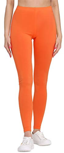 Bellivalini Leggings Damen aus Viskose Ganzjährig Bequeme Bekleidung Damen für tägliches Tragen oder Sport BLV50-147 (Orange, XXL)