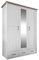 Kleiderschrank - Pinie Weiß Dekor - 148 x 201 cm - 2 Türen - 3 Schubladen