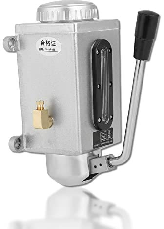 Manuelle Schmierpumpe, 500CC 4mm Doppelauslassanschluss Schmierölpumpe Manuelle Ölpumpe Handschmierung, Doppelanschluss Manuelle Pumpe Schmieren Manuelle Ölpumpe