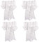 6 x glitzernde Weihnachtsbaum-Schleifen Schleifen Weihnachtsbaum-Dekoration Schleife Verzierung für Urlaub Hochzeit Party Weihnachtsdekoration Weihnachtsbaum Weihnachtskranz Girlande (Silber)