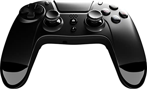 Gioteck VX4 Wireless Controller für PlayStation 4 (PS4) - Schwarz mit programmierbaren Tasten auf der Rückseite - Bluetooth-kompatibel