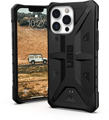 Urban Armor Gear Pathfinder Case kompatibel mit Apple iPhone 13 Pro [Wireless Charging kompatibel, Fallschutz nach Militärstandard, Ultra Slim Bumper] schwarz
