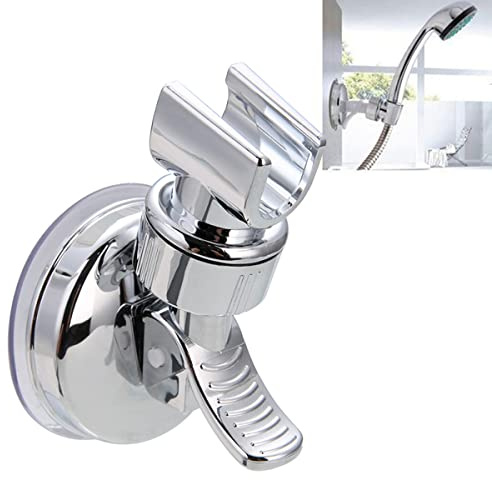 Shower Head Holder, Adjustable Removable Wall Bracket Suction Cup, No Drilling for Home Hotel Bathroom Caravan Van Motorhome Boat(1Pc)