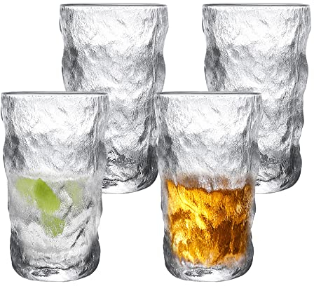 Longdrinkglas-Set 300ML 6PCS Kristallglas Mattierterglas Saftglas, Wasserglas Whiskeygläser Gin Tonic, Becher Set