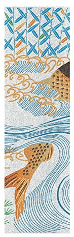 LDIYEU Fisch Japanische Kunst Skateboard Griptape rutschfest Selbstklebend Longboard Griptapes Aufkleber Griffband 33X 9(1pcs)