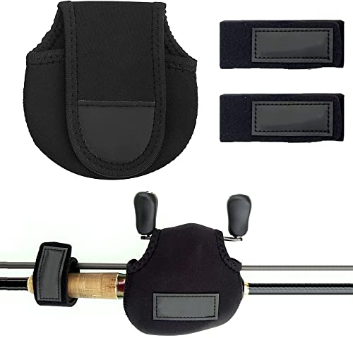 DHER Baitcasting Reel Cover Baitcasting Rollenabdeckung 1 Rollentasche +2 Angelrutenriemen,AngelzubehöR,Rollenabdeckung,Wassertropfen-Rollenschutz,Rollentasche, Rollenschutz Wassertropfen-Rollentasche