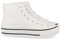 shoes&blues.es 62583-Zapatilla Abotinada, Plana para Mujer, Estilo Bamba, con Material Textil, y Cierre de Cordones, Primavera Verano 2022. Talla 38 Blanco