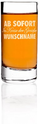 Herz & Heim® Schnapsglas mit Gravur des Wunschnamens - AB SOFORT im Kreise der Genießer