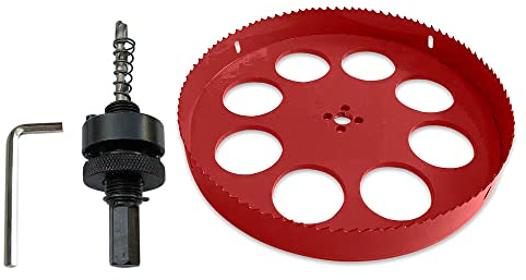 TUNEZ® Lochsäge M42 Bi-Metall Lochschneider Set mit Sechskant Dorn und Zentrierung Metallbohrer Lochsäge Kit für Holz Metall Gipskarton Eisenblech Rohr Kunststoff (255 MM)