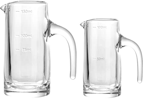 Zerodeko 2pièces Verre à Mesurer Verre Pour Cocktails Spiritueux Et Vin Carafe Légère Et Pratique Pour Bar Et Maison