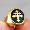 Star.W Katholisches lothringisches Kreuz Joan of Arc Herrenringe Amulett für männlichen Freund Biker Schmuck Kreativität Geschenk Großhandel