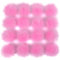 16 Stück Kunstfell Pompon Bommel,Faux Fuchspelz Fellbommel mit elastischer Schlaufe Pom Flauschig Plüsch Bälle Set zum Basteln für Mützen Tasche Schals Schlüsselanhänger Dekoration Zubehör,Rosa