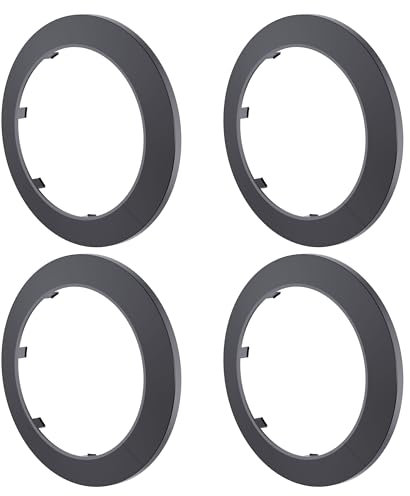 FOCMKEAS 4 Stück Rohrabdeckung Dekoration, passend für 110 mm Rohr PP-Kunststoff Flansch Wasserrohrabdeckung Dekoration, Rosette Rohrkragen für Wandrohr-Dekoration, schwarz