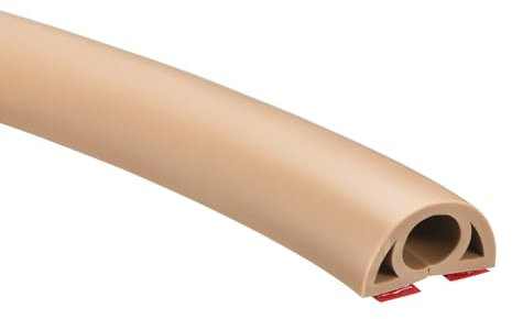 uxcell D20 3.3ft Floor Cord Cover, PVC Cord Cover Floor, Wire Cover for Extension Cords, Protect Wires & Prevent Cable Trips, Hole Width: 0.31, Brown