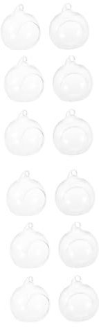 NOLITOY 12 STK Luftpflanzen Terrarium Hängender Sukkulenten- Teelichthalter Glaskugel Terrarium Sukkulenten Flache Basis Hängeglobus Aus Acryl Blumentopf Zubehör