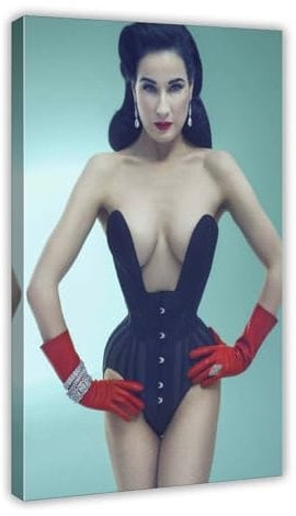 Schauspieler Dita Von Teese Leinwand Poster Wandkunst Dekor Druck Bild Gemälde für Wohnzimmer Schlafzimmer Dekoration Rahmenstil 20 x 30 cm