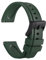 WOCCI 22mm Hevea Uhrenarmband für Herren, FKM Gummi Armband, Schnellverschluss, Schwarzer Schnalle (Grün)