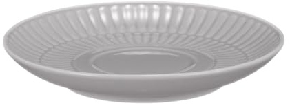 Seltmann Weiden Amina Silbergrau Kombi-Untertasse, 12 cm, Runder Unterteller mit dezentem Relief-Muster, Passend für Espresso- & Teetassen, Spülmaschinen- & Mikrowellenfest, Porzellan, Grau