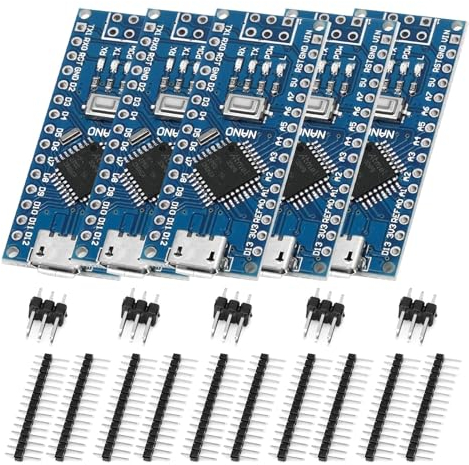 Nano-V3-mega328 Entwicklungs Boards Binghe 5 Stück Nano-V3-mega328 Entwicklungsplatine mit Chip CH340 Micro Stecker 5V 16M Mikrocontroller kompatibel mit IDE