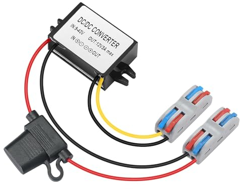 YABOANG Convertitore DC/DC da 9-40V a 12V, convertitore di tensione DC/DC da 9-40V a 12V3A 36W MAX Trasformatore impermeabile modulo Step Down per automotive, luci LED, camion, strumenti.