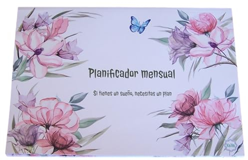 Planificador mensual A4 con Portada Premium, Organizador mensual, Planner mensual, 50 páginas de papel opaco 90gr/m2, para 25 meses sin numerar
