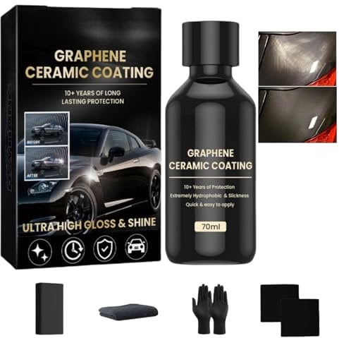 Advanced Graphene Ceramic Car Coating Kit, Long Lasting Protection Polish, 10H High Gloss Anti Scratch Coating