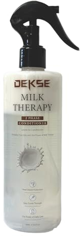 Dekse Milk 2 Phase Conditioner Spray I Bi-Phase Biotin Leave In Conditioner Sprühkur I Feuchtigkeitsspray I schützend und feuchtigkeitsspendend (Milk Therapy, 400 ml (1er Pack))