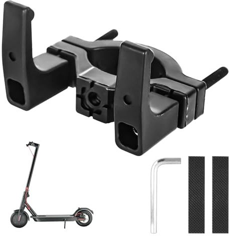 Gancio anteriore per scooter elettrico, gancio doppio gancio per scooter elettrico, gancio per scooter con attrezzi di installazione, adatto per la maggior parte degli scooter elettrici e delle