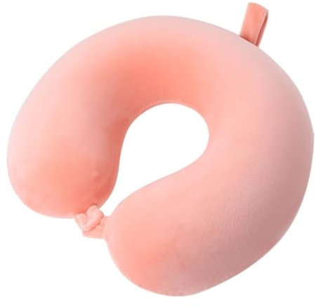 SHCHNA Nackenkissen Auto Nackenkissen Reise Memory Foam Reise Nackenkissen Baumwolle Reisekissen Für Flugzeug Tragbare Travel Essentials(Pink)