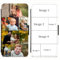 EKAM Personalised Case For iPhone 16, 15, 14, Pro, Max, Mini, Plus 13, 12, 11, X, XS, XR, SE, 8, 7 - Custom Photo/Image Collage Layout Design on PU Leather Wallet Magnetic Flip Folio Cover (6 Images)