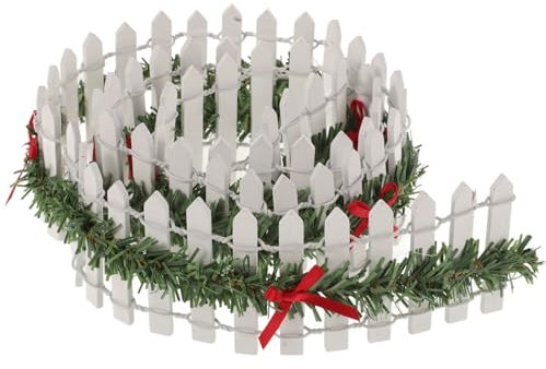 UPKOCH Miniatur-bastelbedarf Weihnachtsgartenzaun Kleiner Lattenzaun für Weihnachtsdekoration Dekorativer Mini-Zaun