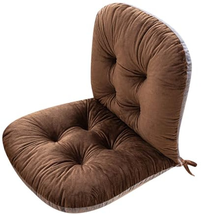 Schaukelstuhl Auflage Kissen Sitzkissen mit Krawatten, rutschfeste Weiches Sitzkissen mit Abnehmbarer Abdeckung Hoher Rücken Sitzauflage Für Auto Zuhause Esszimmer (1 Braun,38 * 45 * 42cm)