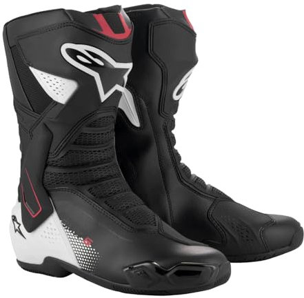 Alpinestars Stivali da moto SMX 6 V3, nero/bianco/rosso grafia, 43 EU