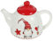 DRESSOOS Teiera Ceramica Decorativa Stile Nordic Con Elementi Natalizi Bollitore Per Tè Di Alta Qualità Capacità Moderata Design Elegante Per Casa e Cucina Perfetta Come Di Natale