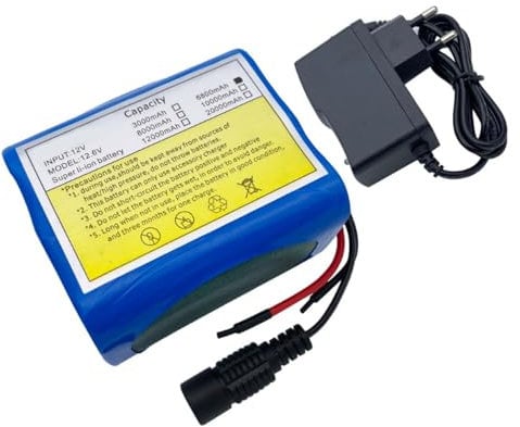 GNIUBBDB 12V 6.8Ah 3S2P E-Bike Lithium Ion Battery Pack with Charger Built-in BMS Protection Ideal for 100W Electric Bicycle Motor T Plug