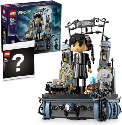 Lego Wednesday Addams Figur (Lego 76780) - Wednesday Spielzeug mit Wednesday Figur, Wednesday Lego Figur inkl. Polybag-Überraschung