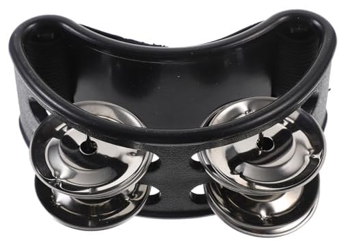 JOINPAYA Jingle Bells à percussion au pied cloches tambourin à main Mixeur adultes Rythme Musical percussion instrument pied tambourin grelots de pied Black